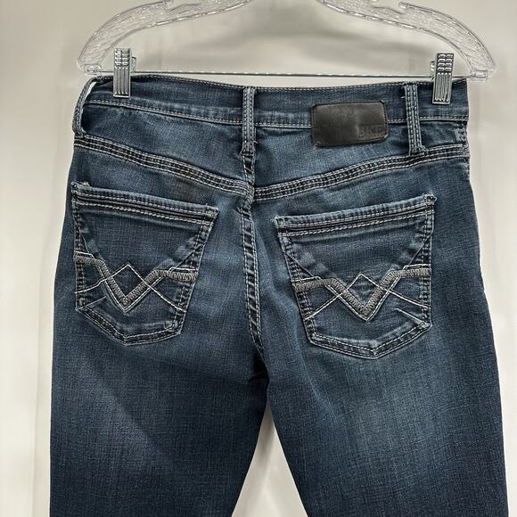 Buckle BKE Jeans Mens 30 Blue Jake Straight Stretch Thick Stitch - Picture 5 of 14